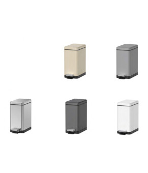 Мусорное ведро Koer с плавным закрытием прямоугольное 10 л серое (KR5599)