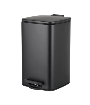 Мусорное ведро с плавным закрытием квадратное Zerix Kubix-TC0108 Black 8 л черный (ZX5892)