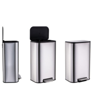 Мусорное ведро Mixxus Bevel-TC0112 SS Color 12л с педалью и плавным закрытием, нержавеющая сталь (MI7087)