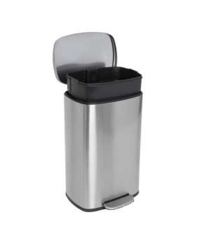 Мусорное ведро Mixxus Bevel-TC0112 SS Color 12л с педалью и плавным закрытием, нержавеющая сталь (MI7087)