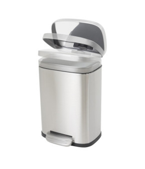 Мусорное ведро Mixxus Bevel-TC0112 SS Color 12л с педалью и плавным закрытием, нержавеющая сталь (MI7087)