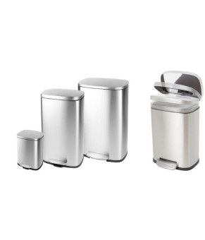 Мусорное ведро Mixxus Bevel-TC0112 SS Color 12л с педалью и плавным закрытием, нержавеющая сталь (MI7087)