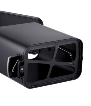Ведро для мусора Mixxus Premium Quadro-TC0105 Black 5л с плавным закрытием, матовое черное (MI7061)