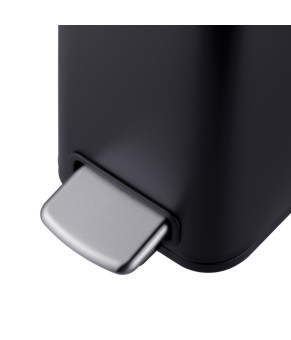 Ведро для мусора Mixxus Premium Quadro-TC0105 Black 5л с плавным закрытием, матовое черное (MI7061)