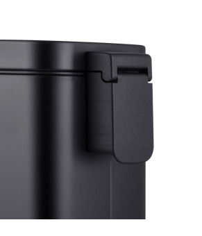 Ведро для мусора Mixxus Premium Quadro-TC0105 Black 5л с плавным закрытием, матовое черное (MI7061)