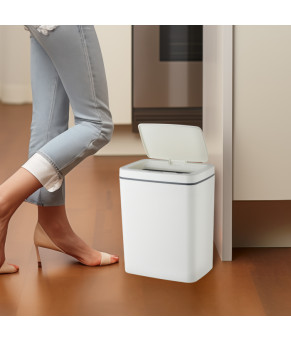 Мусорное ведро сенсорное прямоугольное Mixxus WAVE-TC0110 White 10 л цвет белый (MI7073)