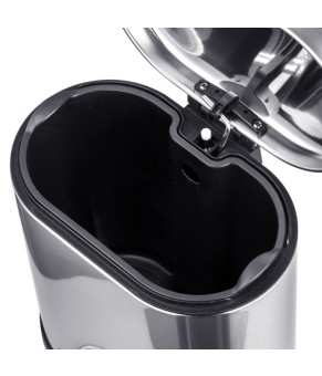 Ведро для мусора Mixxus Premium Topper-TC0205 SS Color 5л овальное с плавным закрытием, нержавеющая сталь (MI7059)