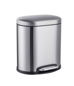 Ведро для мусора Mixxus Premium Topper-TC0205 SS Color 5л овальное с плавным закрытием, нержавеющая сталь (MI7059)