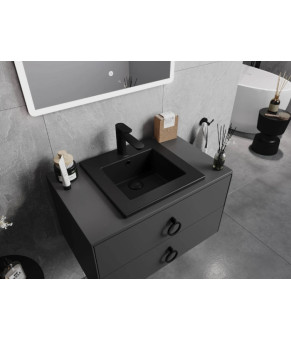 Умывальник (раковина) MEXEN ATENA 41 BLACK MATT врезной черный (MEX-25014170)