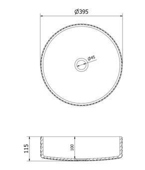 Умывальник (раковина) MEXEN AURA TRANSPARENT накладной (MEX-24013900)