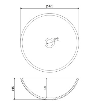 Умывальник (раковина) MEXEN OLZA 42 TRANSPARENT накладной (MEX-24094200)
