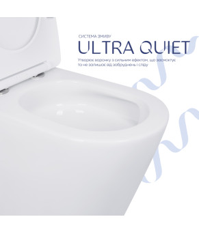 Унитаз-компакт Qtap Scorpio безободковый Ultra Quiet Soft-close (QT14226088AW)