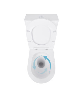 Унитаз-компакт Qtap Scorpio безободковый Ultra Quiet Soft-close (QT14226088AW)
