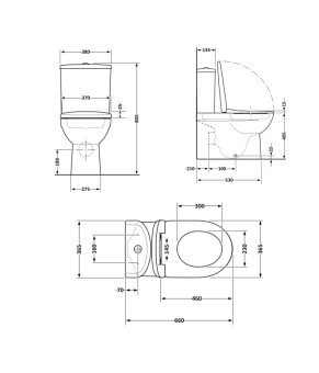 Унитаз напольный Qtap Vlasta Ultra Quiet безобедочный с сиденьем Soft-close WHITE QT28228300W