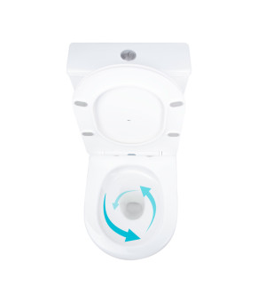 Унитаз напольный Qtap Vlasta Ultra Quiet безобедочный с сиденьем Soft-close WHITE QT28228300W