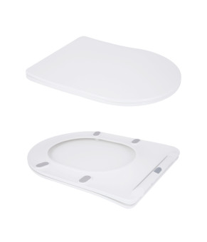 Унитаз напольный Qtap Vlasta Ultra Quiet безобедочный с сиденьем Soft-close WHITE QT28228300W