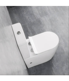 Унитаз-компакт Aquastream Nuoro с бачком и сиденьем дюропласт Ultra Flush (18 843)