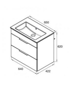 Тумба с раковиной Roca Suit A851180806