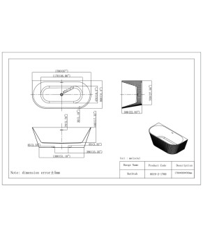 Ванна отдельностоящая Celica Line WB 170 * 80 * 58 ( А0059316 )