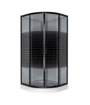 Душевая кабина VIVIA 091 Black s line JK New 90*90*191 низкий поддон ( А0055604 )