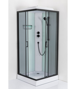 Душевой бокс Poli black - HL 90*90*215 мелкий поддон ( А0058302 )