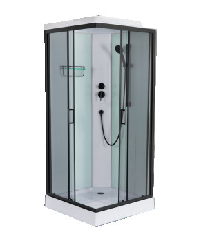 Душевой бокс Poli black - HL 90*90*215 мелкий поддон ( А0058302 )
