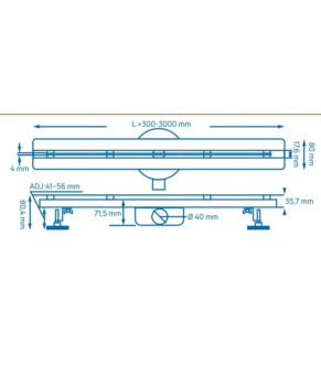Трап для душа Epelli Invisible 120 cm (120673)