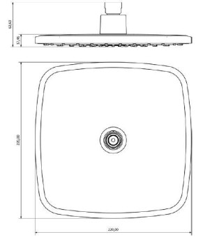 Верхний душ GENEBRE Oval (R6311208)