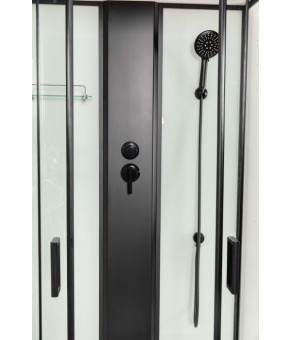 Гидромассажный бокс AquaStream GLS 120SLW ALL BLACKS 120x90x215 см, мелкий поддон (18 850)