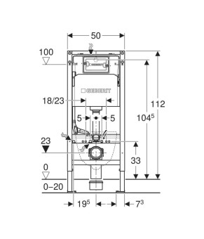 Инсталляция Geberit Duofix (112 см) с бачком Delta (12 см) и кнопкой Delta01 альпийский белый (458.133.11.3)