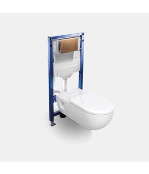 Инсталляция Geberit Duofix (112 см) с бачком Delta (12 см) и кнопкой Delta01 альпийский белый (458.133.11.3)