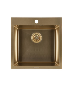 Кухонная мойка GRANADO Galera S201 gold honeycomb 500x500x220