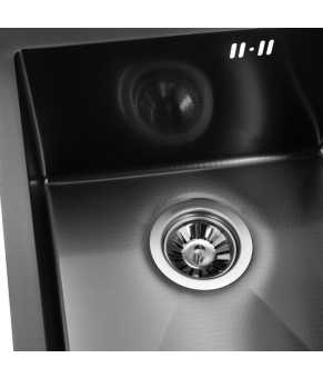 Мойка кухонная GRANADO Pravia S201 black honeycomb 490-590 мм (нержавеющая сталь AISI 201)