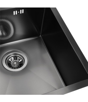 Мойка кухонная GRANADO Pravia S201 black honeycomb 490-590 мм (нержавеющая сталь AISI 201)