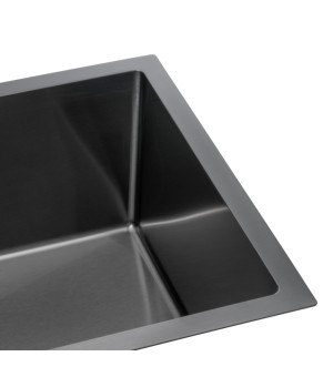 Мойка GRANADO Under top L STEEL S201 black (GS09201B)