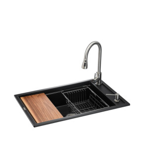Кухонная станция GRANADO Basic Estella Black shine (780x500x210)