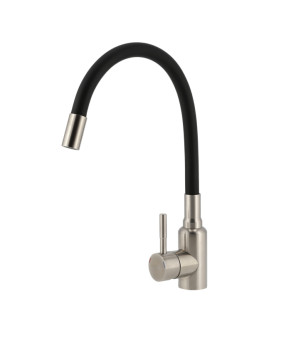 Смеситель GRANADO Burela Inox (Black) с гибким изливом