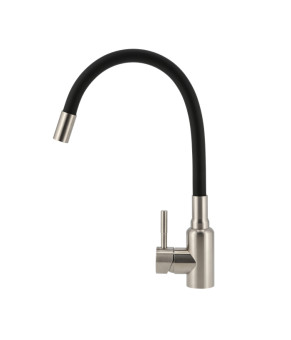 Смеситель GRANADO Burela Inox (Black) с гибким изливом
