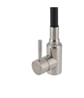 Смеситель GRANADO Burela Inox (Black) с гибким изливом