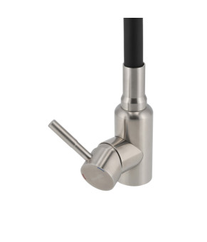 Смеситель GRANADO Burela Inox (Black) с гибким изливом