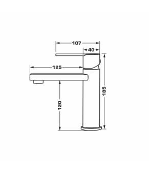 Смеситель GRANADO Berga Inox 185мм (gz0909)