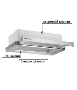 Вытяжка телескопическая GRANADO Telde 602-450 Inox (GCH316277)