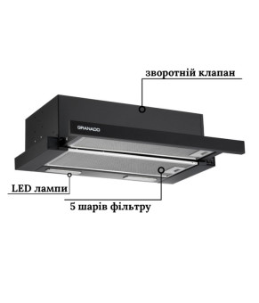 Вытяжка кухонная GRANADO Telde 602-450 Black (GCH316211)