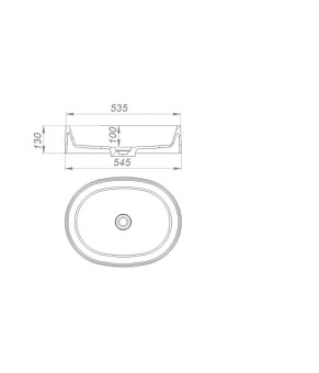 Раковина GRANADO Viveiro White gel овальная 490-590 мм (gbs1405g)