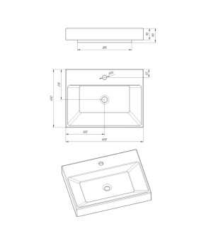 Раковина GRANADO Nueno White gel 600x450x90 (gbs0705g)