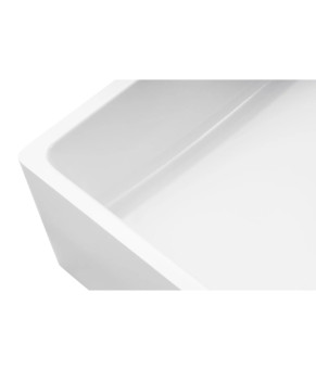 Раковина GRANADO Tolosa White gel прямоугольная накладная 485x375x150 (gbs1205g)