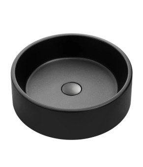 Раковина GRANADO Toro Black круглая накладная кварцит (gbs0401)