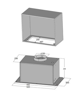 Витяжка кухонна Fabiano Rino 60 Black glass 8104.410.1852