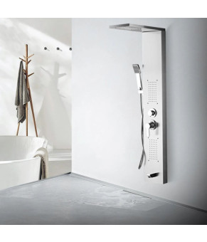 Душевая панель Epelli Mega Shower Square 02 нержавеющая сталь
