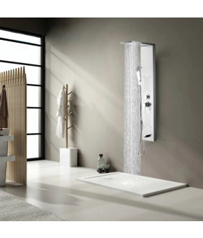 Душевая панель Epelli Mega Shower Square 02 нержавеющая сталь